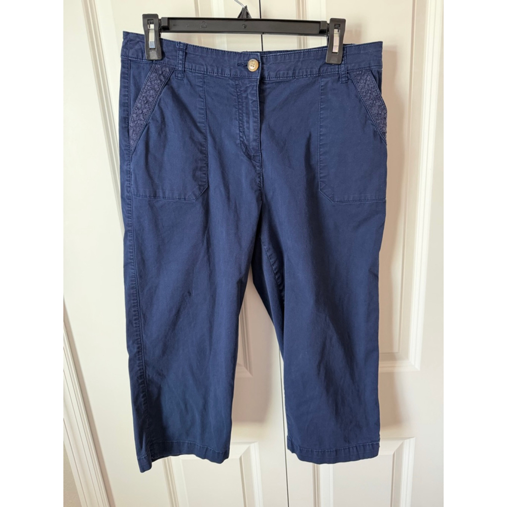 Kim Rogers Navy Capri Pants Size 10